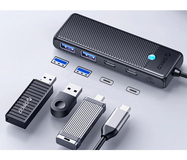 Orico Hub USB-C - 2x USB-A 3.0 + 2x USB-C 3.0 - czarny - 1486496 - zdjęcie 3